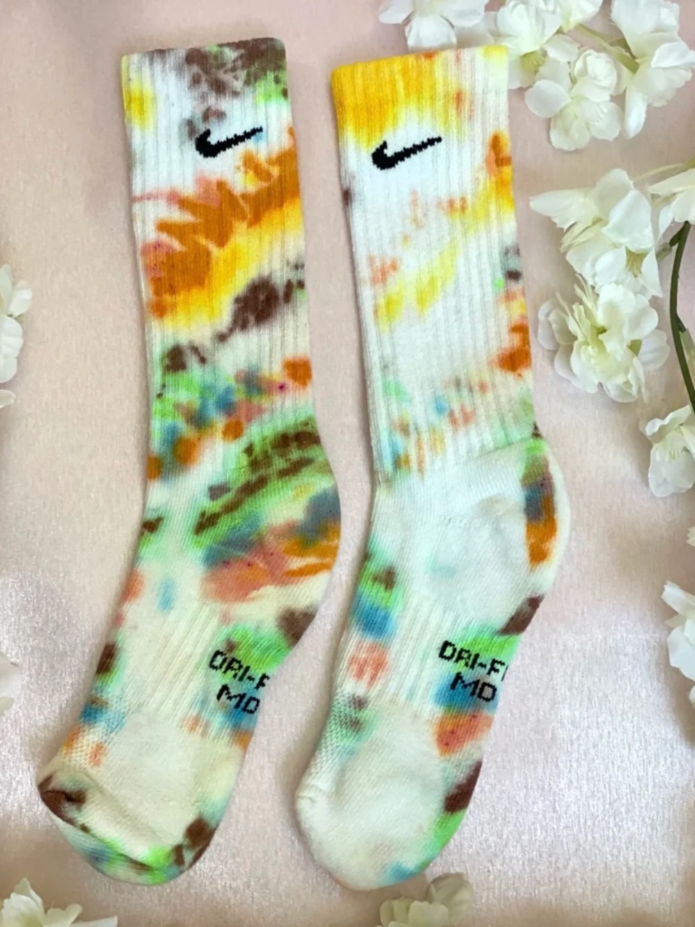 Valerian Tie Dye Crew Socks Youth Medium